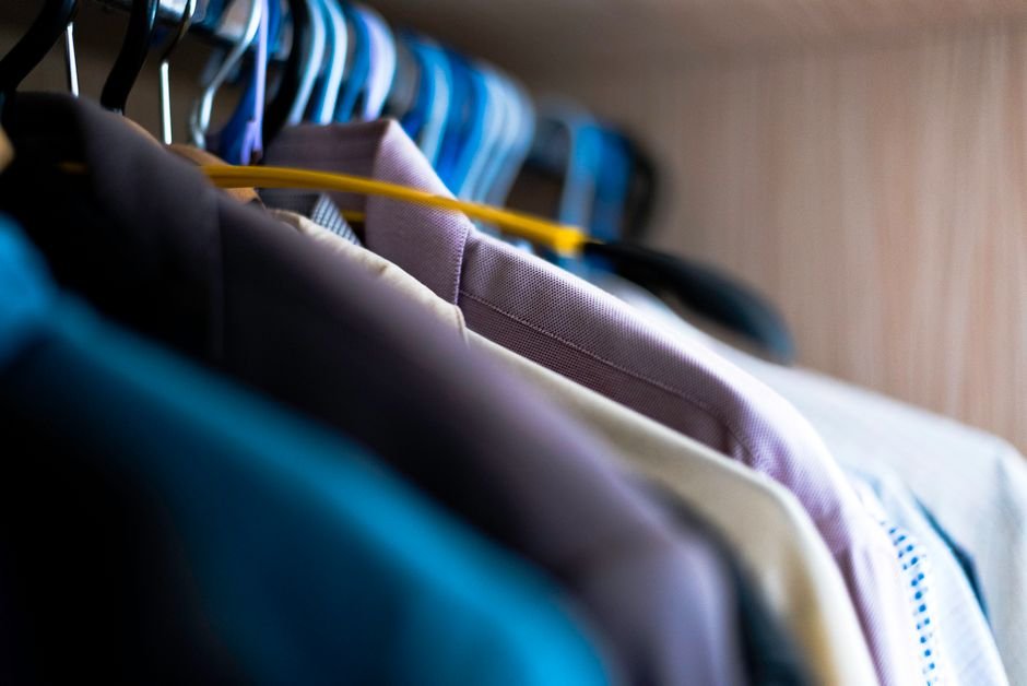 closet row identical shirts