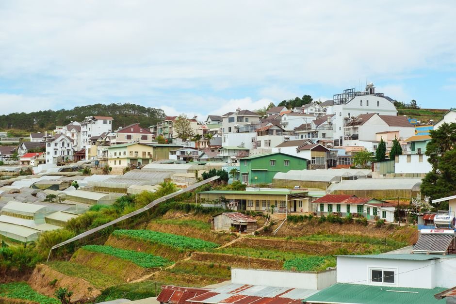 rural countryside village houses